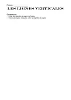 Aperçu - Feuilles d'exercices - Les lignes verticales - Page 1