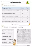 Vorschau - Arbeitsblätter - Text der Woche - Vegane Ernährung / Lesetext (ab Klasse 3) / Lesekonferenz - Seite 3