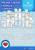 anteprima - Clipart / Immagini originali - Meine große Familie (Tedesco) | 42 Clipart di Famiglia | B&N - Pagina di copertina