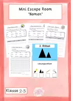 Vorschau - Arbeitsblätter - Mini Escape Room Nomen - Deckblatt