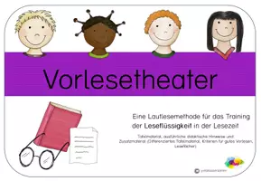 Vorschau - Fördermaterial/Inklusion - Vorlesetheater - Lesezeit/Leseband - in Druckschrift - Tafelmaterial/Aushang - Deckblatt