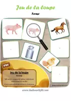 Aperçu - Jeux - Jeu de la loupe - Ferme (animaux et autres) - Page de couverture