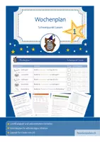 Vorschau - Unterrichtsreihen - Wochenplan 1 für selbständiges Arbeiten. Schwerpunkt Lesen - Deckblatt