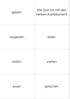Vorschau - Aufgabenkarten - Verben - Karteikarten - Seite 2
