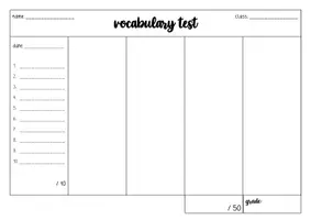 Vorschau - Test - Vokabeltest - schnell und einfach (vocabulary test) - Seite 1