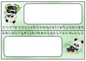 Vorschau - Mal- und Bastelvorlagen - Panda Namensschilder für die Pandaklasse - 3 Vorlagen - Seite 2