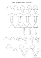 Vorschau - Stundenentwürfe - Bunte Pilze im Herbst, Kunst Herbst, Kunstunterricht - Seite 3