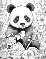 Vorschau - Mal- und Bastelvorlagen - 100 Panda-Ausmalbilder für Kinder - Seite 1