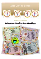 Vorschau - Arbeitsblätter - Halloween - Kreative Schreibanlässe (+ Satzbausteine + Halloween-Geschichte) - Deckblatt