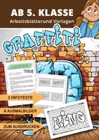 Vorschau - Arbeitsblätter - Graffiti für Kinder – Kreative Einführung in die bunte Welt der Straßenkunst - Deckblatt
