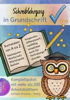 Vorschau - Arbeitsblätter - Schreiblehrgang - Alle Buchstaben in Grundschrift Sparpaket - Deckblatt