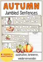 Vorschau - Arbeitsblätter - Jumbled Sentences zum Thema Autumn Lerntheke - Deckblatt