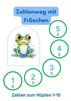Vorschau - Spiele - Freebie - Zahlenweg 1-10 - Deckblatt