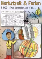 Vorschau - Arbeitsblätter - Herbstzeit / Herbstferien - Kreatives Bingo (Finde jemanden, der / die ...) - Deckblatt