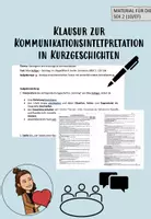Vorschau - Klassenarbeiten - Klausur Kommunikationsinterpretation "Sonntag" - Deckblatt