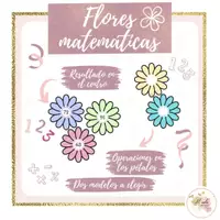 Vista previa - Tarjetas / Manipulativos - Flores de operaciones matemáticas - Portada