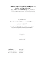 Vorschau - Stundenentwürfe - Mobbing und Cybermobbing als Thema in der Kinder- und Jugendliteratur - Eine Analyse ausgewählter Werke und didaktische Überlegungen zum Einsatz im Deutschunterricht - Deckblatt