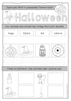 Vorschau - Anderer Materialtyp - Halloween - Kopiervorlage 1. Klasse - Seite 1