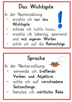 Vorschau - Merkblätter - Nacherzählung & Roter Faden: Plakate (Aufsatz) - Deutsch - Kl. 3/4 - Seite 2