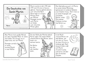 Vorschau - Mal- und Bastelvorlagen - Sankt Martin Ethik Bildkarten und Leporello Klasse 4 - Seite 3
