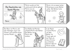 Vorschau - Mal- und Bastelvorlagen - Sankt Martin Ethik Bildkarten und Leporello Klasse 2 - Seite 2