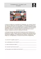 Aperçu - Feuilles d'exercices - Textes courts lecture Sports Niveau 6-8 ans - Page 1