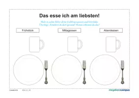 Vorschau - Mal- und Bastelvorlagen - Willi macht Schule: Gesund und fit – Ernährung - Seite 1
