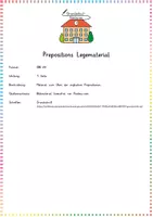 Vorschau - Spiele - Prepositions: Legematerial & Zuordnung - Englisch - Kl. 3/4 - Seite 1