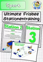 Vorschau - Stationenlernen - Ultimate Frisbee Stationstraining Sport Lehrplan Plus - Deckblatt