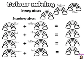 Vista previa - Hojas de trabajo - Mixing colours - Portada