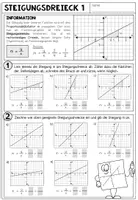 Vorschau - Arbeitsblätter - Lineare Funktionen – Steigung und Steigungsdreieck üben | 5 Arbeitsblätter 8.–9. Klasse - Seite 3