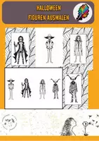 Vorschau - Mal- und Bastelvorlagen - schaurige Halloweenmonster Ausmalbilder - Seite 1