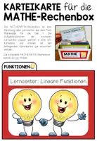 Vorschau - Arbeitsblätter - LINEARE FUNKTIONEN - Lerncenter / Lerntheke - Seite 1