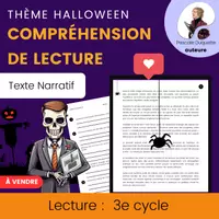Aperçu - Feuilles d'exercices - Peur Halloween : Texte Narratif 3e cycle - Page de couverture