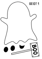Vorschau - Mal- und Bastelvorlagen - Geister Basteln für Halloween - Bastelvorlagen im Herbst 🍂 - Seite 1