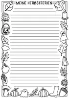 Vorschau - Arbeitsblätter - Meine Herbstferien - Schreiben über die Herbstferien - Seite 1