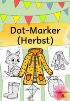 Vorschau - Arbeitsblätter - Dot-Markers, Herbst, Malvorlage - Deckblatt