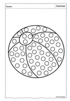 Vorschau - Arbeitsblätter - Dot-Marker, Sommer, Stempelvorlage - Seite 1