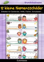 Vorschau - Anderer Materialtyp - Eulen Namensschilder-Etiketten für Garderobe, Fächer & Schubladen - Eulenklasse - Deckblatt