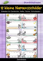 Vorschau - Anderer Materialtyp - Zebra Namensschilder-Etiketten für Garderobe, Fächer & Schubladen - Zebraklasse - Deckblatt