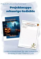Vorschau - Unterrichtsreihen - Unterrichtseinheit_Schaurige Gedichte - Deckblatt