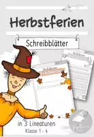 Vorschau - Arbeitsblätter - Herbstferien: Schreibblätter | Ferienbericht - Deckblatt