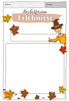 Vorschau - Arbeitsblätter - Herbstferien: Schreibblätter | Ferienbericht - Seite 1