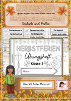 Vorschau - Arbeitsblätter - Ferienheft Herbst - Übungsheft - Deutsch und Mathe - Klasse 3 - Deckblatt