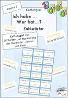 Vorschau - Spiele - Ich habe... Wer hat...? Zahlenraum 1000: Zahlwörter - Deckblatt