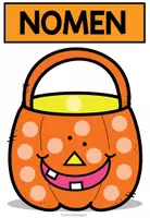 Vorschau - Arbeitsblätter - Halloween Wortarten Deutsch, DaZ und DaF – Nomen, Verben und Adjektive üben | Legeübung und Klettübung - Seite 1