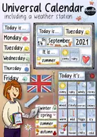 Προεπισκόπηση - Αφίσες - Universal Calendar & Weather Manager / ESL EFL - Εξώφυλλο