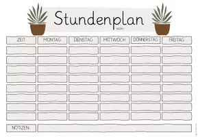 Vorschau - Poster - Stundenplan - neutral für Sek I - Seite 2