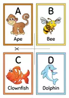 Vorschau - Spiele - Alphabet lernen Englisch - Lernkarten ABC - Seite 1