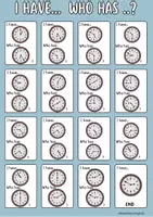 Vorschau - Spiele - TELLING THE TIME - I have … Who has ..? mit Lösung (2 Farben) - Seite 2